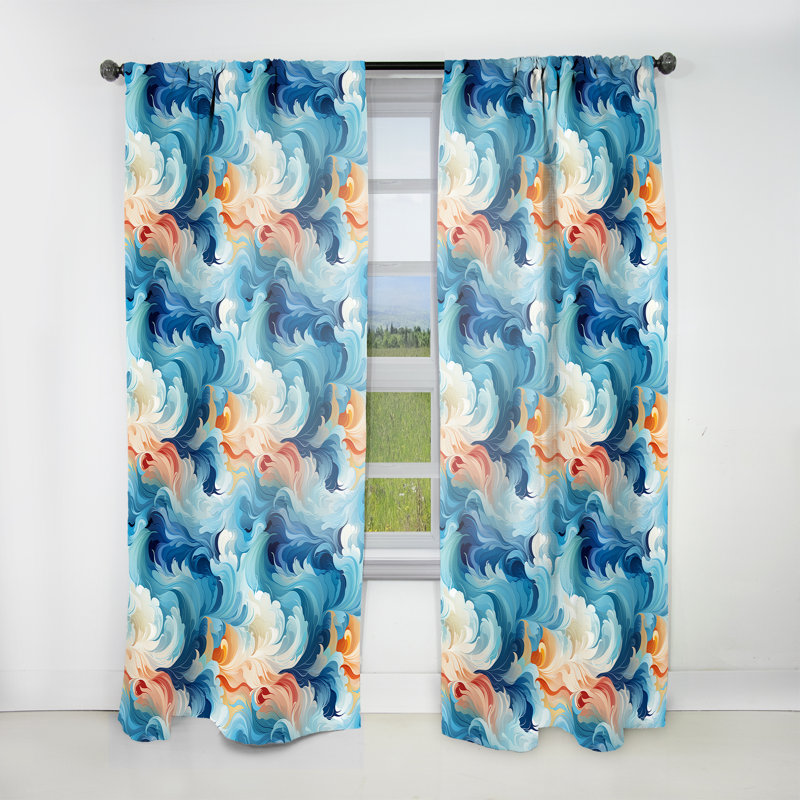 Motif tropical I - Oceanic Mirage, L 52 po x L 90 po