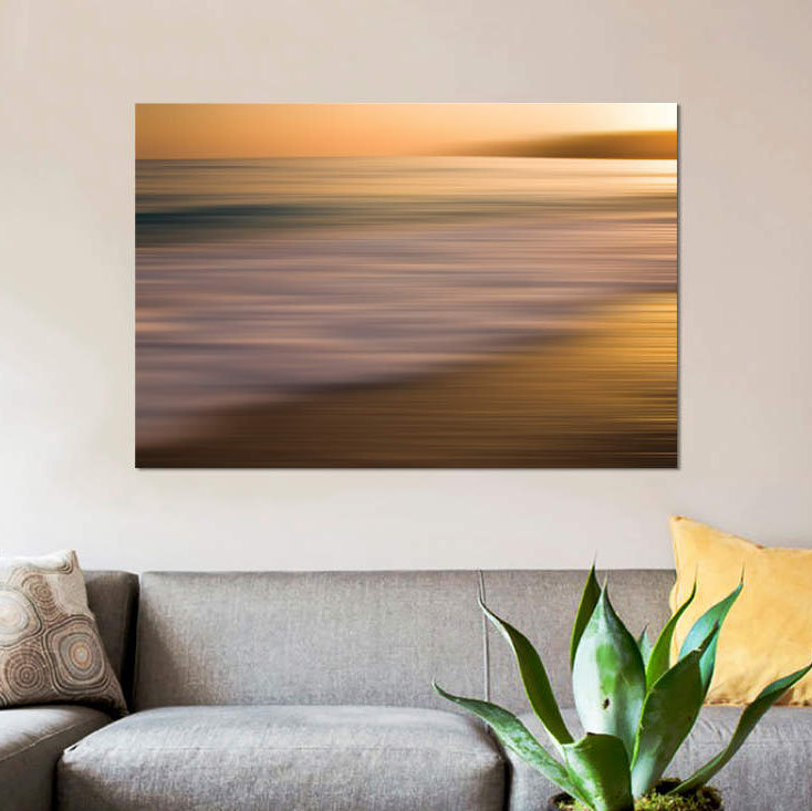 « brillante », impression sur toile, H 8 po x l 12 po x P 0,75 po, Toile tendue, Pas de tapis