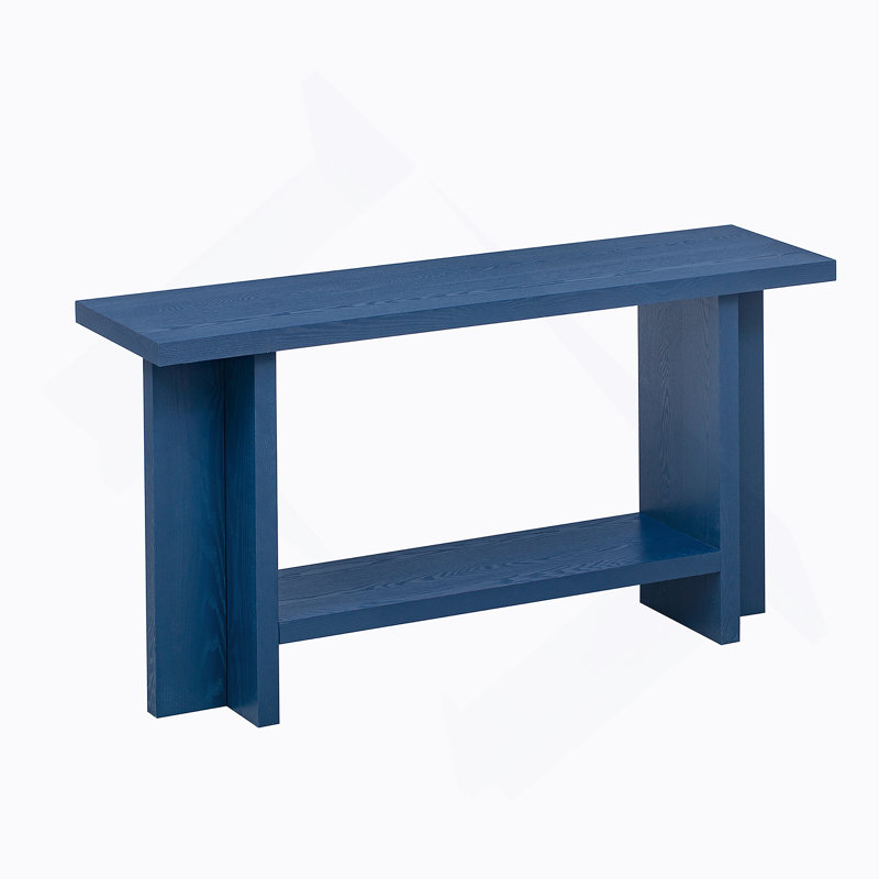 Vintage-Inspired Console Table With Ash Wood Veneer And T-Leg Design, Perfect For Study, Entryway, Hallway, Living Room, And Foyer