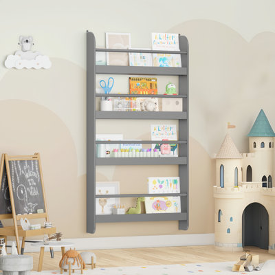 Albertson 43.7'' H X 22.8'' W Kids Nursery Floating Shelf, Wall-Mounted Floating Bookcase