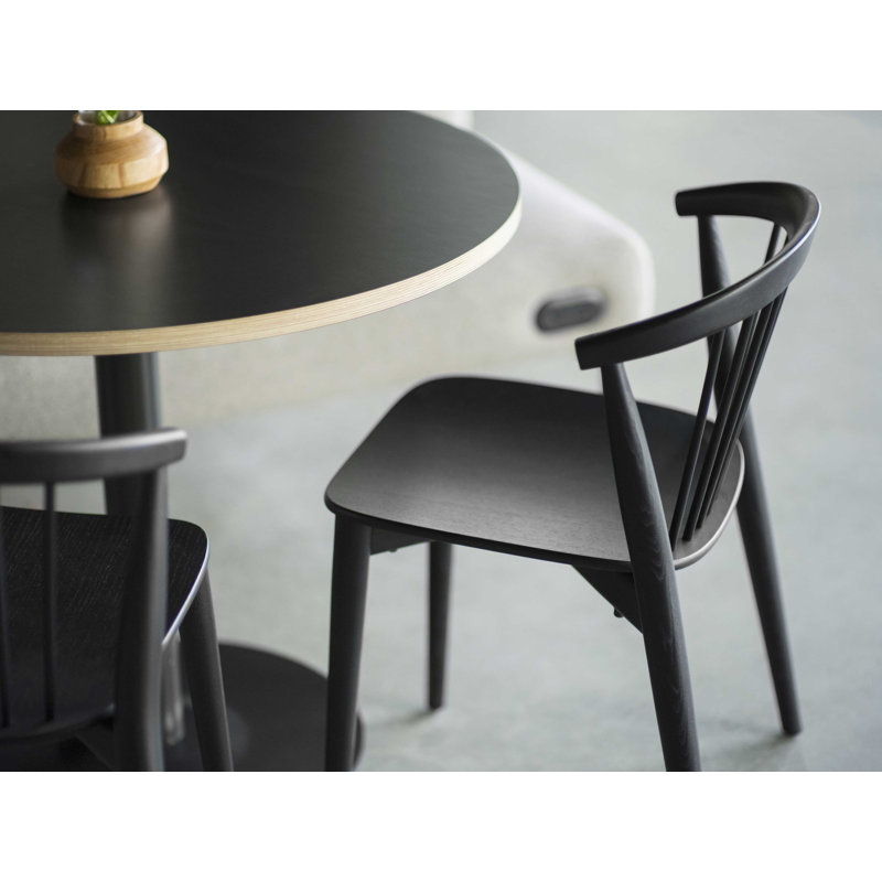 Newood Solid Wood Dining Chair, Black Stained Ash