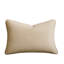 Coussin lombaire Hez, tissu texturé ivoire moelleux, rectangulaire 16 x 24