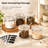 20-Piece Clear Spice Jar Set with Lids, Spoons, and Label Sheets
