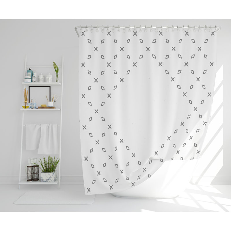Willsboro Polyester Shower Curtain Set, 168cm H x 168cm W