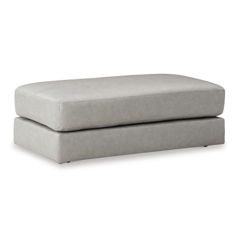 Repose-pieds standard rectangulaire en similicuir de 50 po de largeur Ehitan