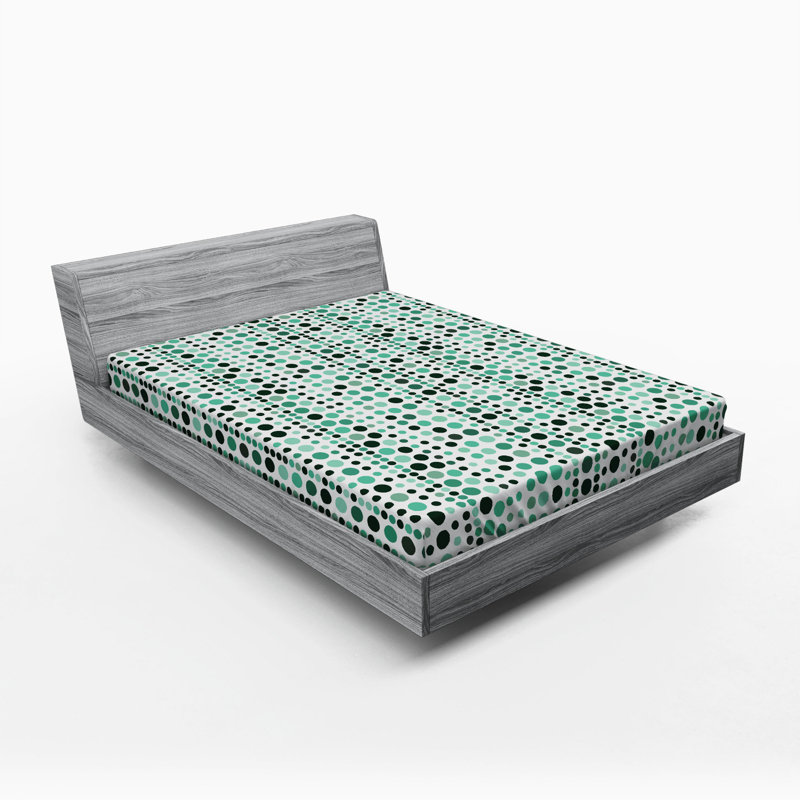 Microfiber Polka Dots Fitted Sheet, Full Fitted Sheet