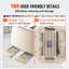 Grille-pain VEVOR en acier inoxydable brossé, 4 tranches, 1650W