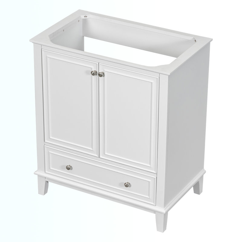 Base de meuble-lavabo simple 17,8 po seulement, Blanc