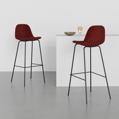 Kinlaw Upholstered Counter Stool with Steel Frame