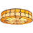 Sandston 16" 3-Light Dimmable Tiffany Stained Glass Flush Mount Ceiling Light