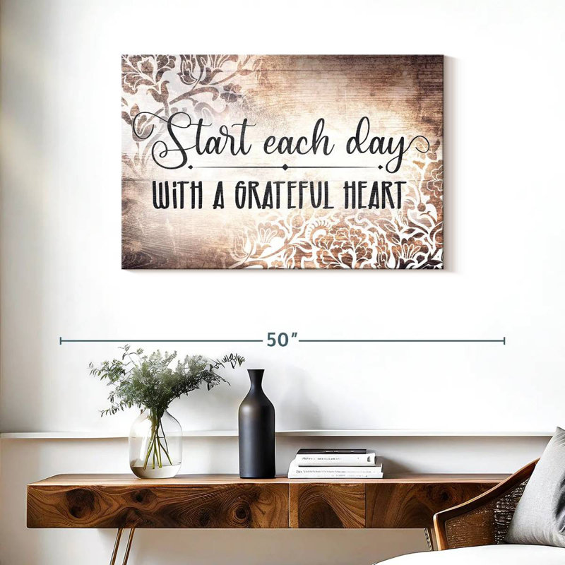 Tergel Grateful Quote, 24" H x 36" W