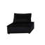 Canapé modulaire 5 pièces en velours noir, profondeur d'assise de 25,5 po, assise relaxante de 120 po avec sièges en mousse