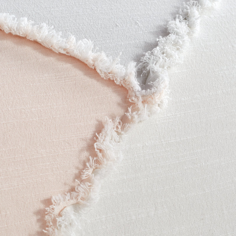 Blush and White Cotton King Comforter Set