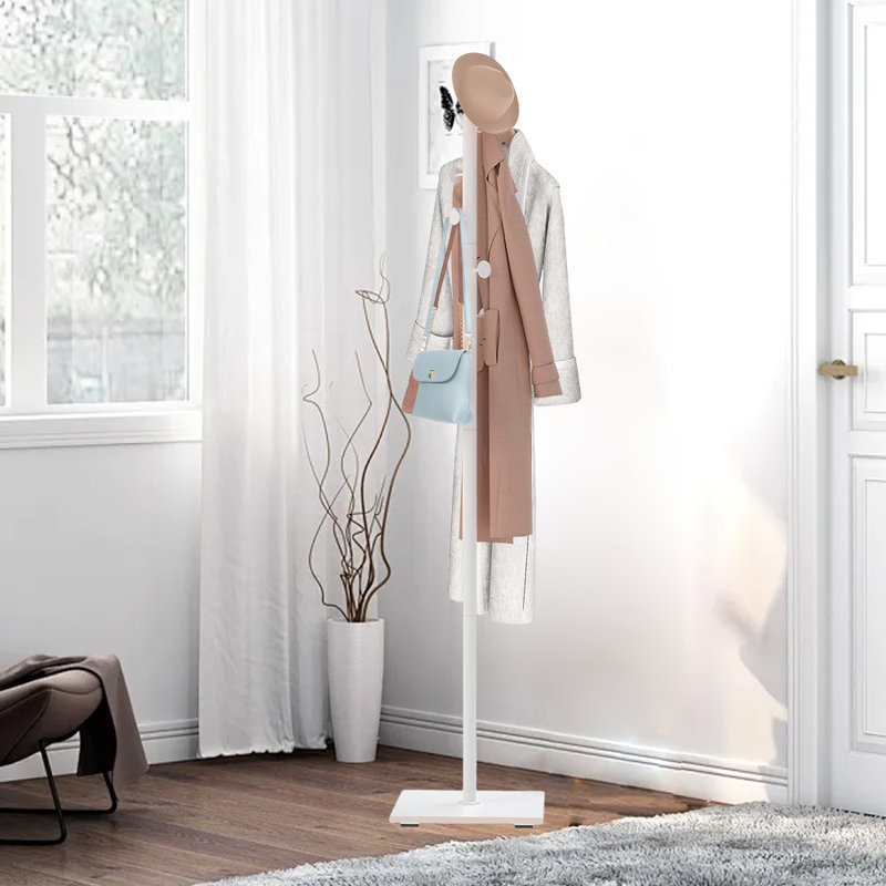 Portemanteau autoportant avec base lourde, Blanc