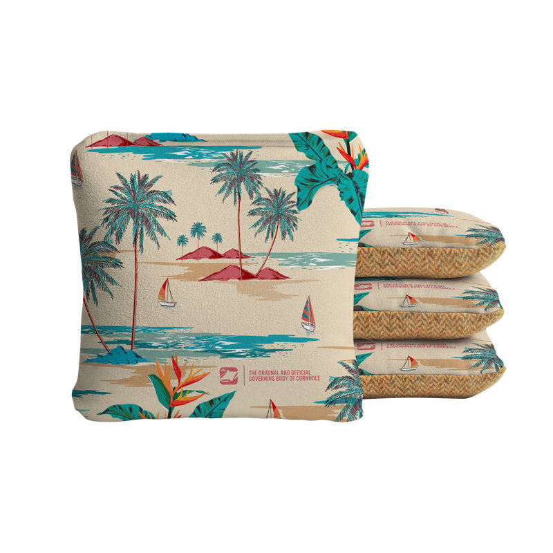 Motif de sacs de cornhole rétro Vintage Tropical Synergy