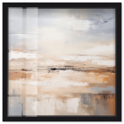 Coastal Calm Shadowbox Print Neutral Abstract Art by Art Remedy