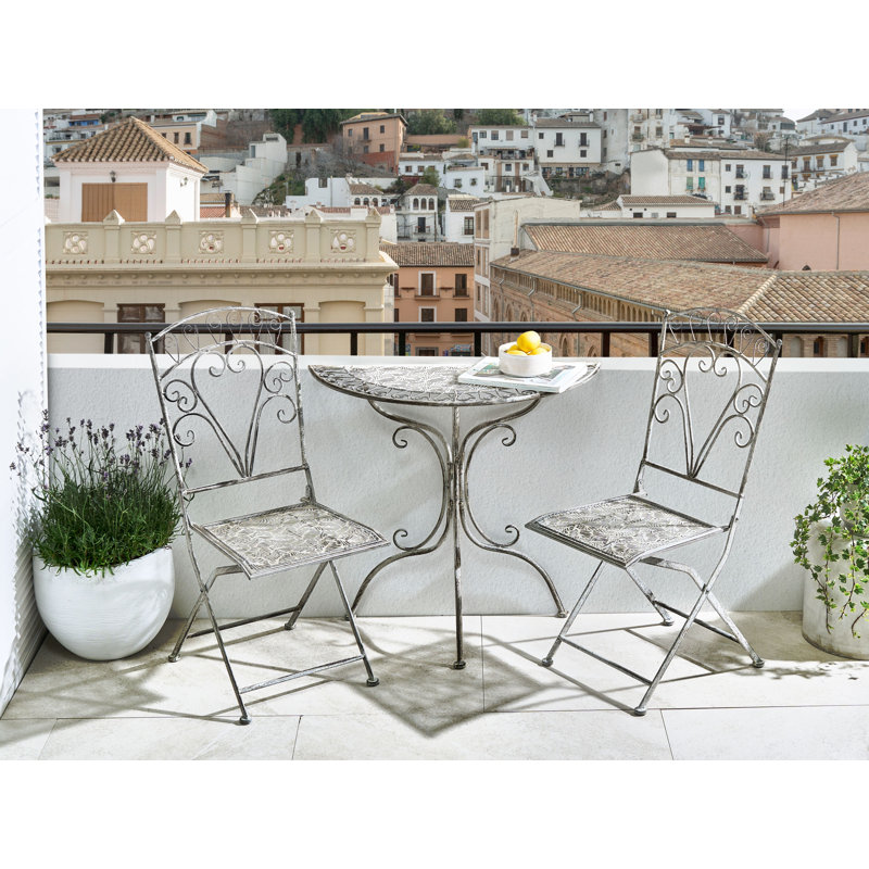 Half-Round Iron Top Dining Table with Iron Base