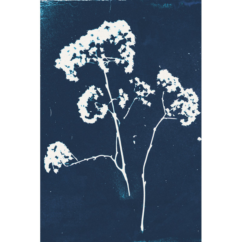 Silhouette botanique marine - impression, H 30 po x l 20 po