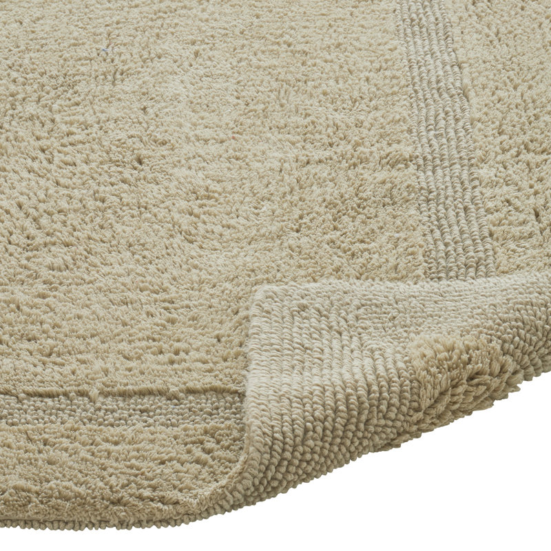 Rozanne Reversible Cotton Bath Rug, Sand, 24" x 40" Rectangle