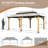 20 Ft. W x 12 Ft. D Solid Wood Patio Gazebo