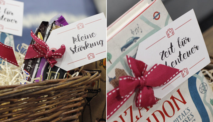 Ab in die City Geschenkkörbchen mit Anhängern zum kostenlosen Ausdrucken, Details