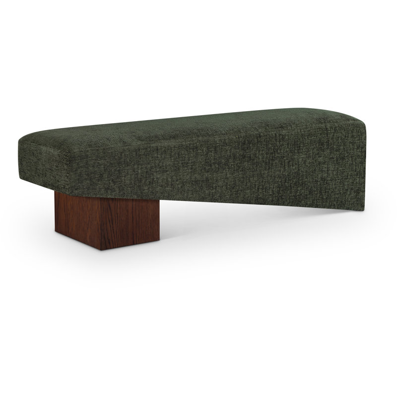 Banc en tissu Alora, Brun, Tissu de polyester vert