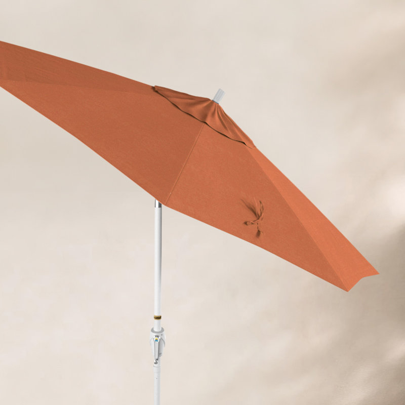 Parasol de marché 7,5', Sunbrella®, Blanc, Toile Sunbrella® Melon