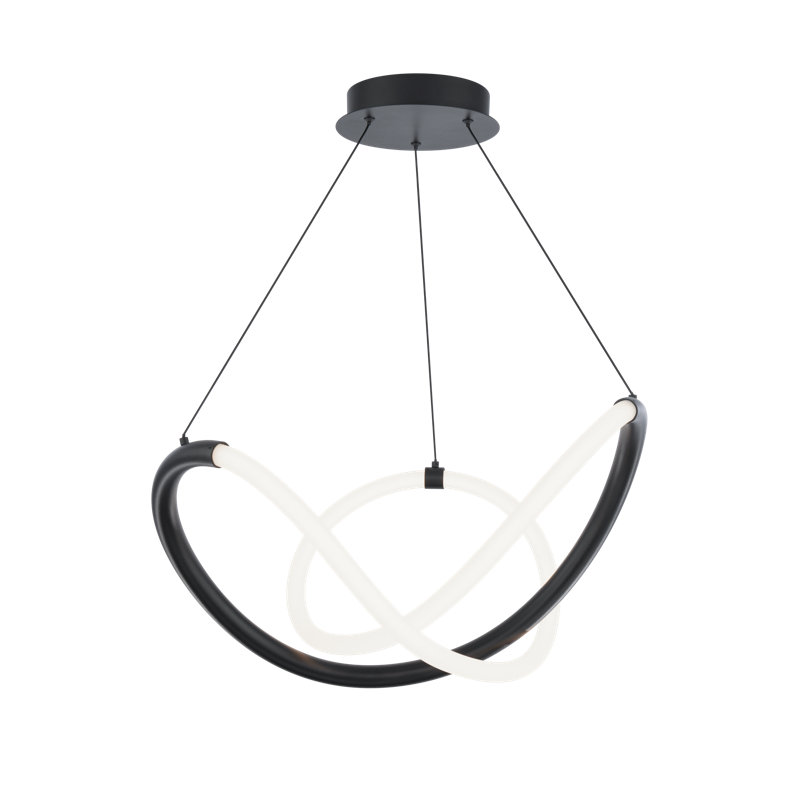 Solo 1 - Light LED Chandelier, Black