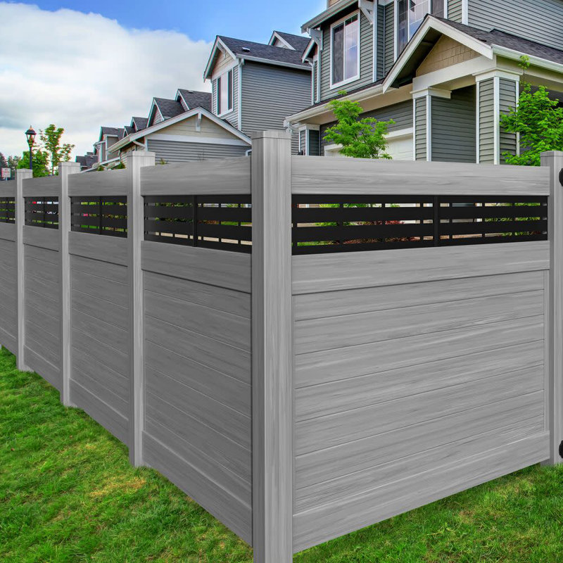 Barrette Outdoor Living 5 in. x 5 in. x 9 ft. Driftwood Gray Vinyl Fence Corner Post