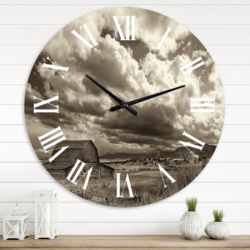 Après la pluie dans la prairie - Horloge murale traditionnelle, Grand
