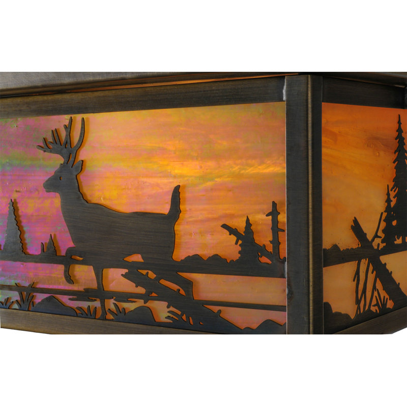 Plafonnier encastré carré 2 lumières 17" unique