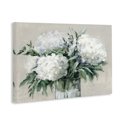  «Full Hydrangeas in White», art mural sur toile par Alex Black