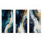 Or et bleu, peinture abstraite sur marbre I - ensemble de 3 impressions sur toile marbrées abstraites-847097217-847097219
