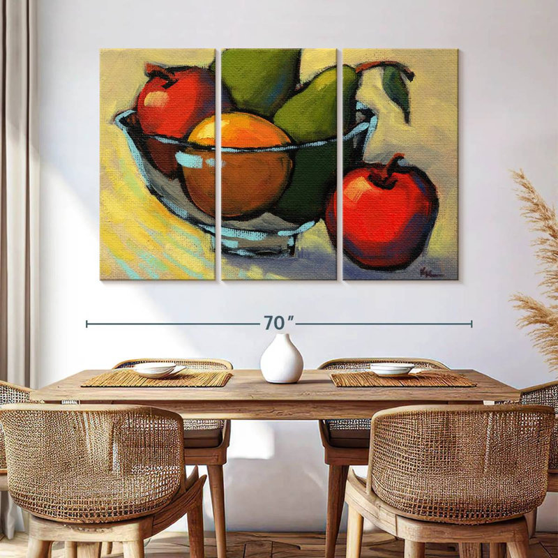 Yarlin bol de fruits nature morte II, H 42 po x l 65 po