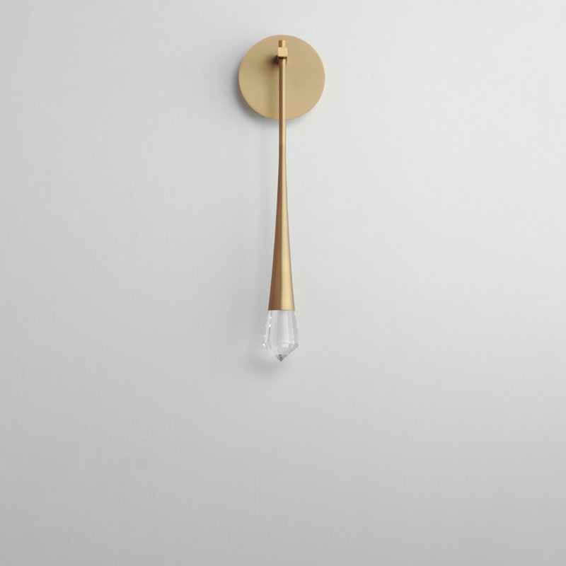 Charlecia Aluminum LED Armed Sconce, Gold