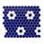 Cobalt Blue/White Flower