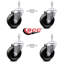 Ensemble de roulettes pivotantes 4 po