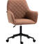 Fauteuil de bureau moderne, dossier moyen, hauteur réglable, microfibre, brun, assise confortable, revêtement en microfibre d'ordinateur, option de siège professionnel