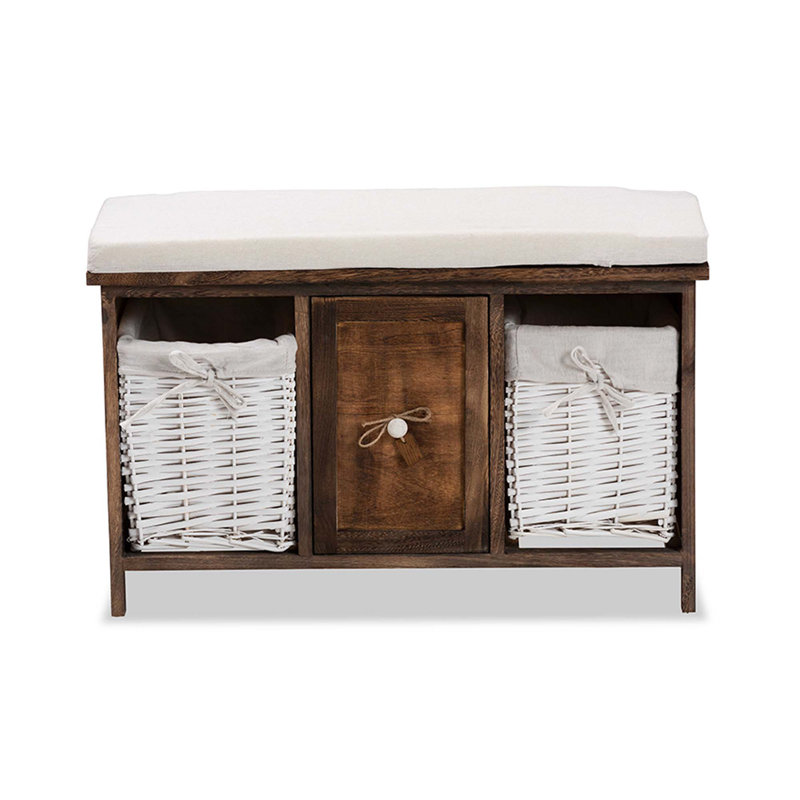 Banc de rangement rembourré