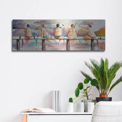 Art mural en métal Rosecliff Heights «On The Jetty II» par Ronald West