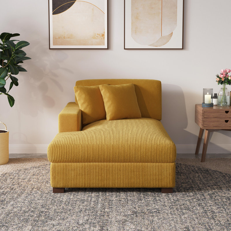 Milbrey Desborough Chaise Lounge, Orange, Left Hand Facing