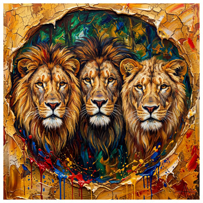 Three Majestic Lions Comforter