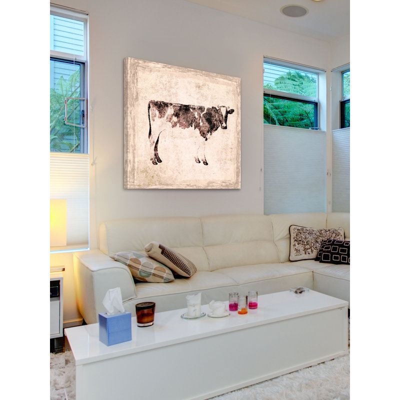 « Cow », reproduction d'art sur toile tendue, H 32 po x l 32 po