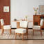 Ensemble de 4 chaises de salle à manger empilables empilables avec structure en métal couleur chêne-1294641323-1294641322