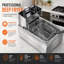 Friteuse électrique en acier inoxydable