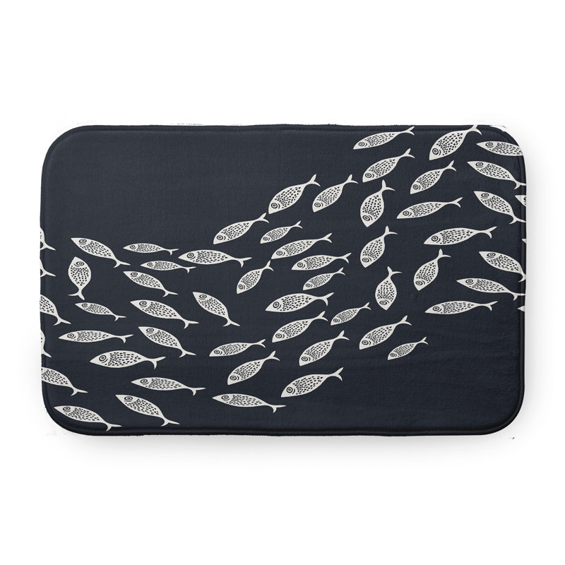 Tapis de bain Beach, L 17 po x L 24 po, Noir