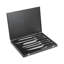French Home 7 Piece Connoisseur Laguiole Black Pakkawood Kitchen Knife Set With Knife Sharpener