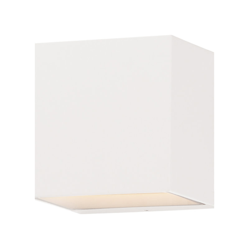 Aluminium LED Wall Light, 4.75" H x 4.75" W x 4" D, White