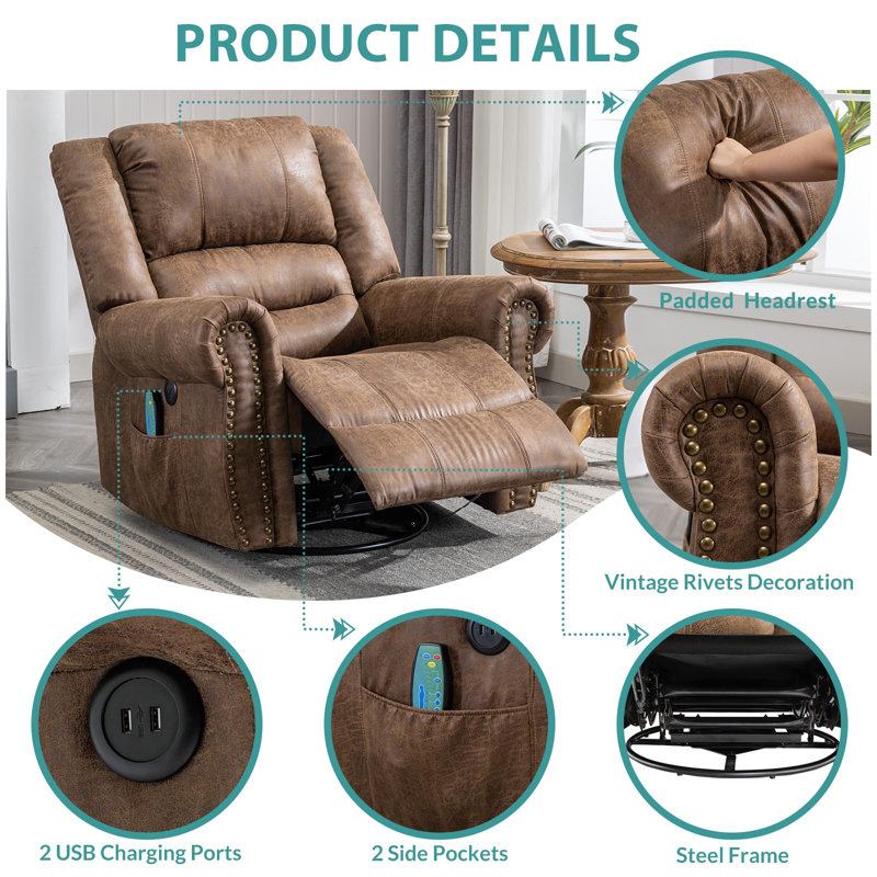 Red Barrel Studio® Ramas Upholstered Recliner & Reviews | Wayfair