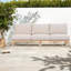 Ensemble de cordes en bois d'acacia 5 pièces Modern Modern Patio Sofas